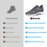 Bronoir™ Peakform – Ténis de Aumento de Altura – Até 10 cm Mais Alto Instantaneamente e Confortavelmente